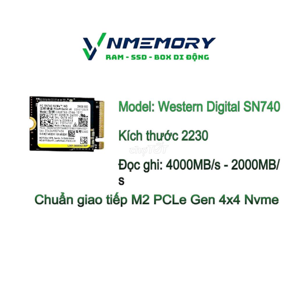 Ổ cứng SSD m2 Nvme 256GB 2230 gen 4*4. Mua bán Linh kiện (RAM, Card...) tại Quận Tân Bình Tp Hồ Chí Minh được đăng bởi Memoryshop hình 3