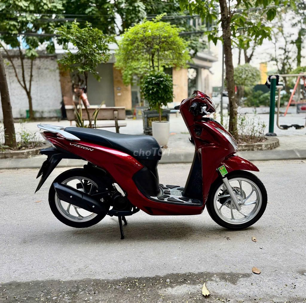 Honda Vision 2021 nguyên bản màu đỏ. Mua bán Xe máy tại Quận Bắc Từ Liêm Hà Nội được đăng bởi XE MÁY ÁNH QUÂN hình 5