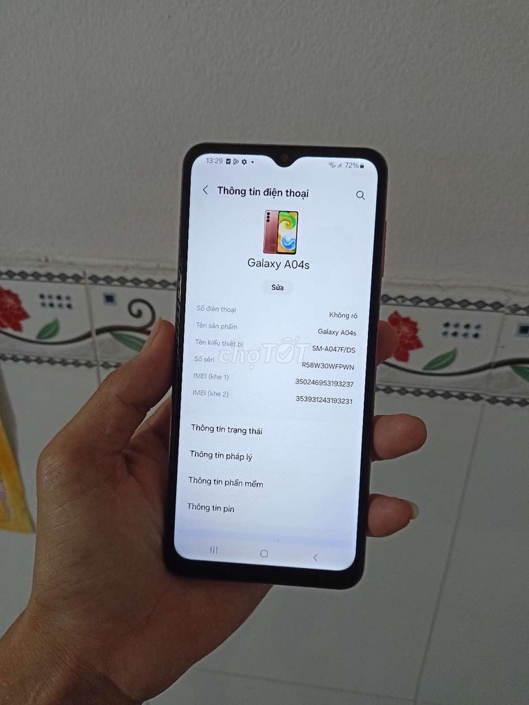 Samsung Galaxy A04s 4GB/64GB zin đẹp. Mua bán Điện thoại tại Quận Bình Thuỷ Cần Thơ được đăng bởi CH Thuan Mobile hình 1