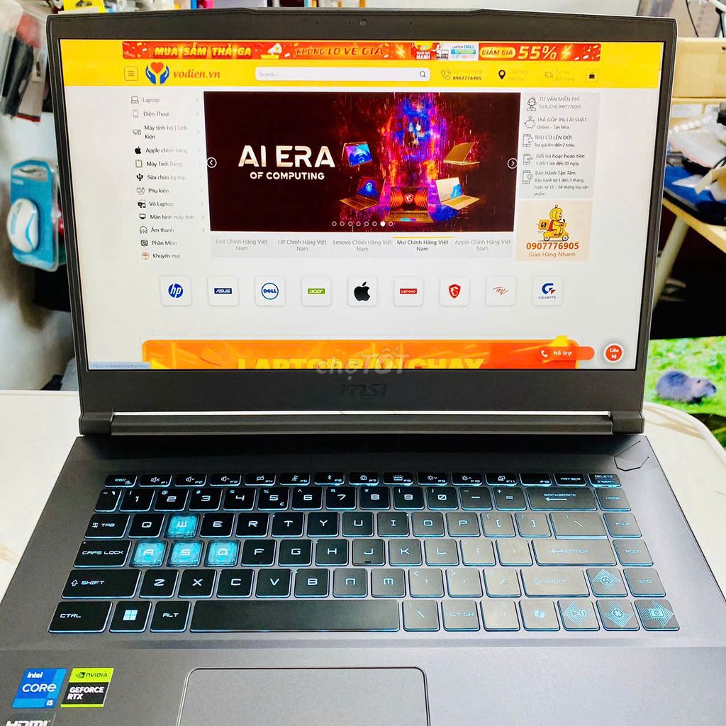MSI Gaming Thin15 B12UCX i5-12450H-16-512G-RTX2050. Mua bán Laptop tại Quận Ninh Kiều Cần Thơ được đăng bởi Võ Diện hình 1