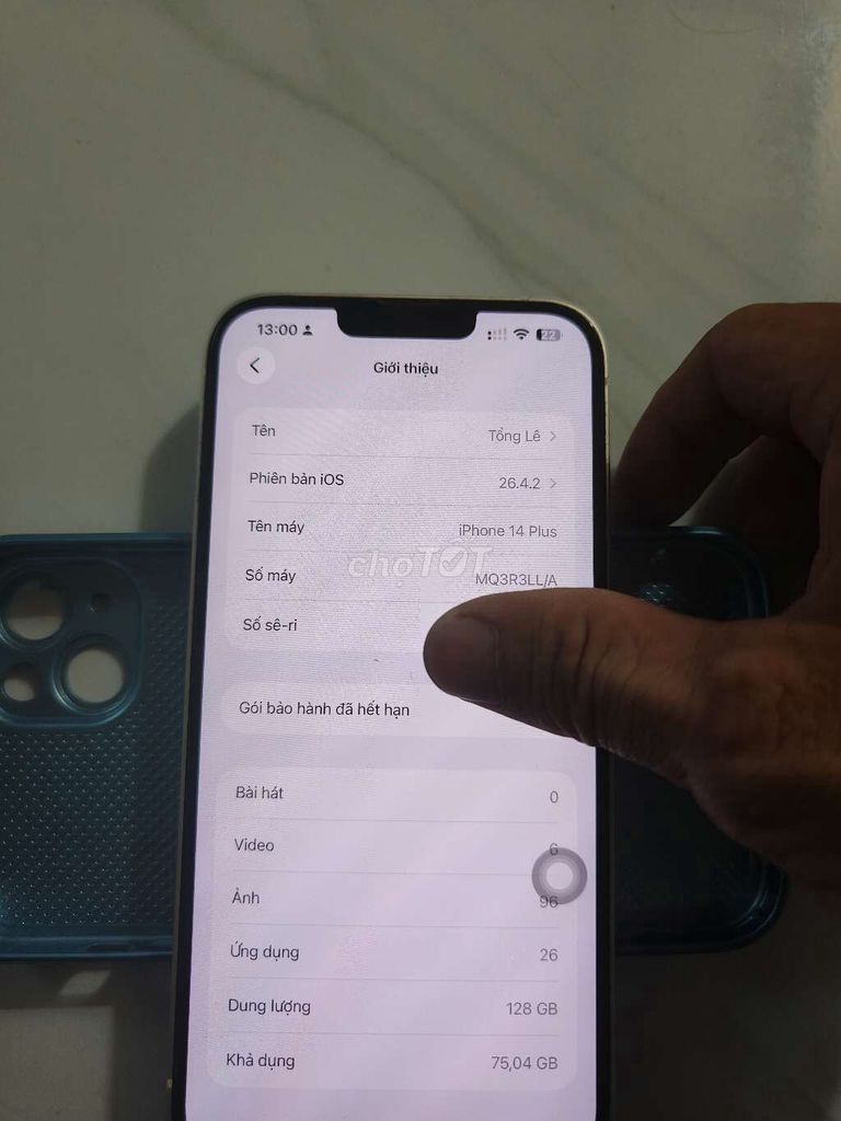 iPhone 14 Plus 128GB Trắng. Mua bán Điện thoại tại Thành phố Dĩ An Bình Dương được đăng bởi Vi Nguyễn hình 1