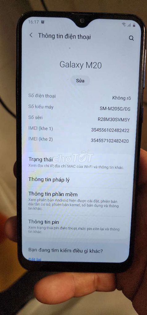 Samsung Galaxy M20 32GB Xanh 3GB RAM. Mua bán Điện thoại tại Thành phố Thủ Dầu Một Bình Dương được đăng bởi Lê Quang Khôi hình 1