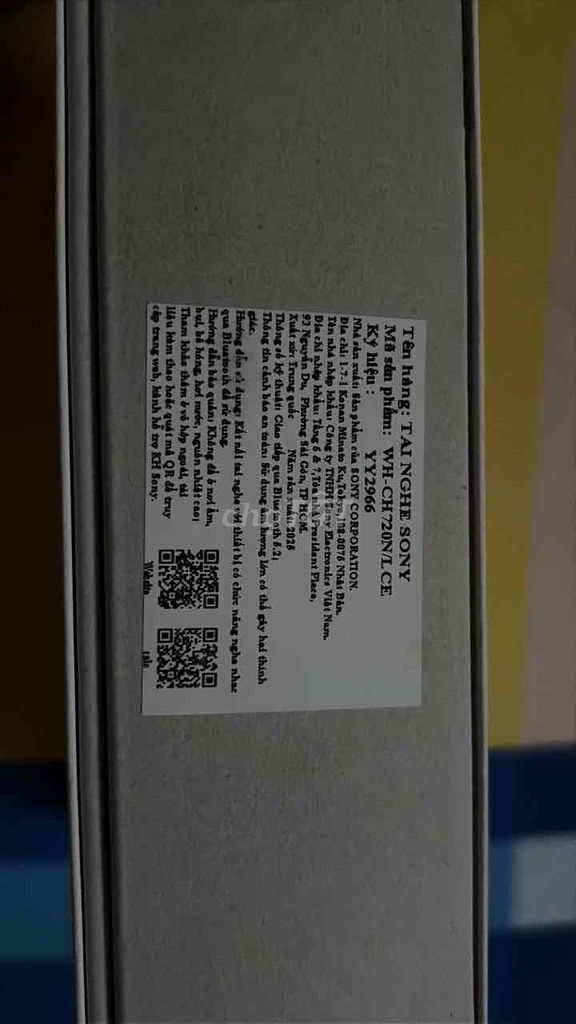 Tai nghe Sony WH-CH720N Xanh dương. Mua bán Tivi, Âm thanh tại Quận Tân Bình Tp Hồ Chí Minh được đăng bởi Khánh hình 1