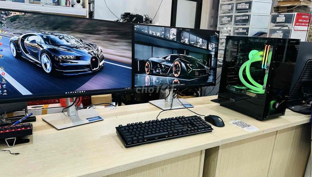 Thanh Lý Bộ Máy  Tính Case Kèm 2 Màn Hình Dell