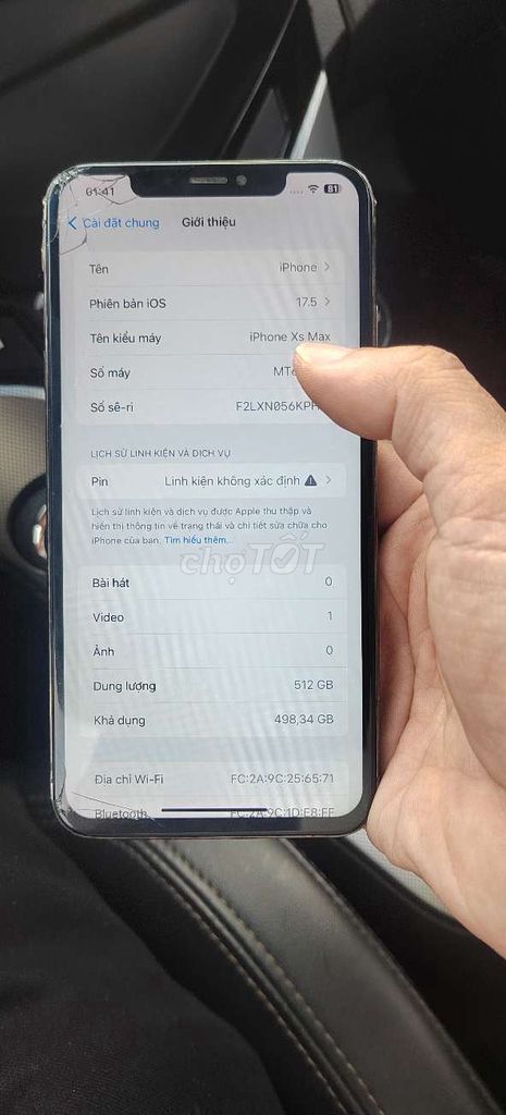 Apple iPhone Xs Max 512GB Vàng. Mua bán Điện thoại tại Thành phố Bắc Giang Bắc Giang được đăng bởi Chung Phan hình 1