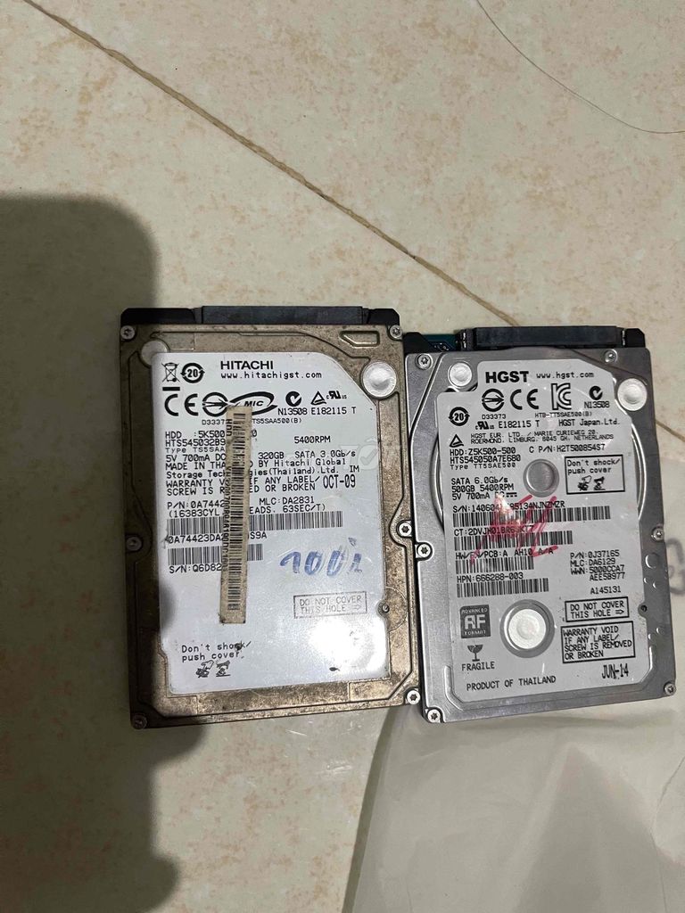Cần bán 2 ổ hdd 500gb va 320gb 150k ai mua ib em. Mua bán Linh kiện (RAM, Card...) tại Huyện Châu Thành Bến Tre được đăng bởi Nam hình 1