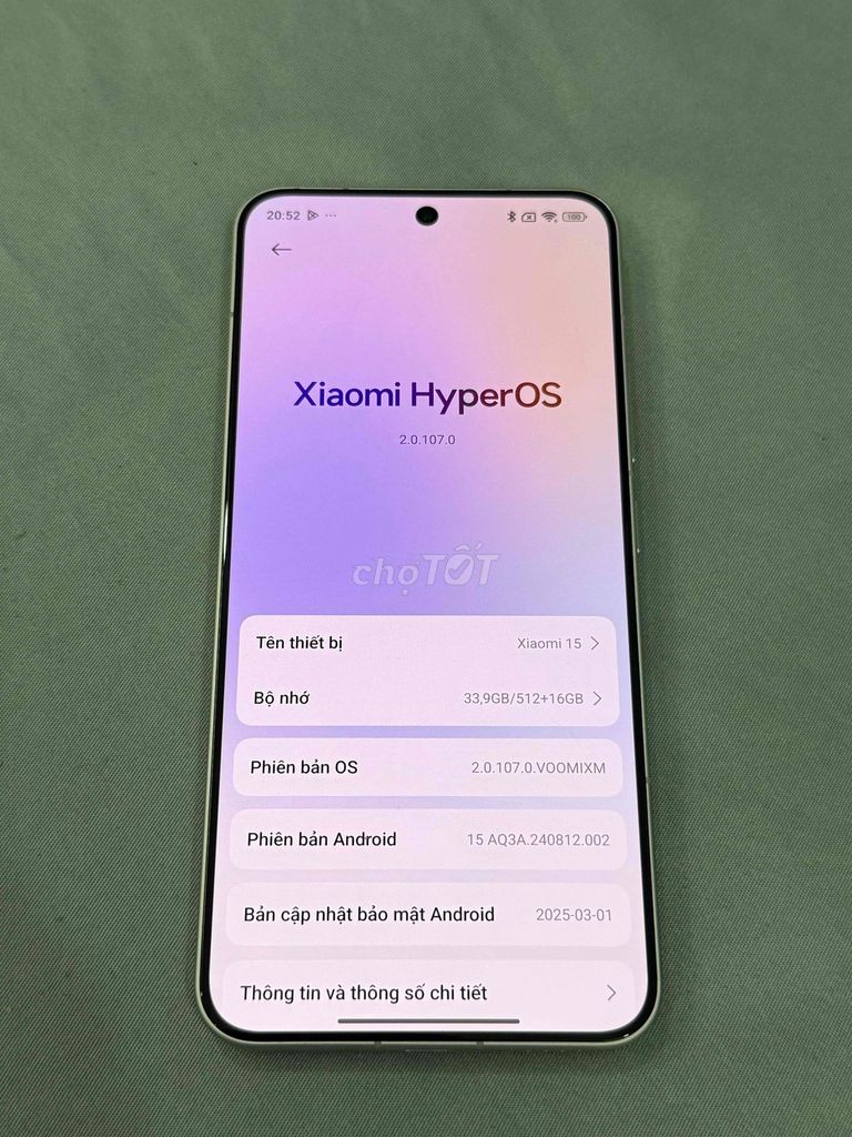 Xiaomi 15 512GB Trắng. Mua bán Điện thoại tại Quận Bình Thạnh Tp Hồ Chí Minh được đăng bởi NTH hình 1