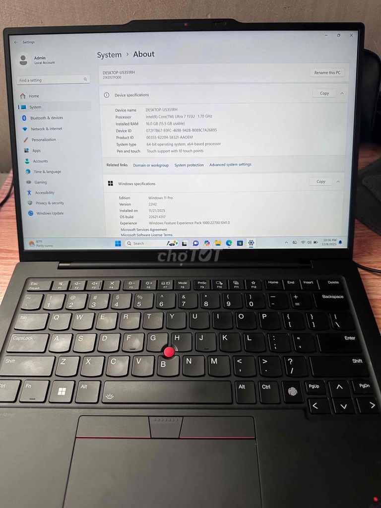 Lenovo Thinkpad X1 Carbon Gen 12 Ultra 7 155U 16GB. Mua bán Laptop tại Quận 11 Tp Hồ Chí Minh được đăng bởi Khoa Nguyễn hình 1