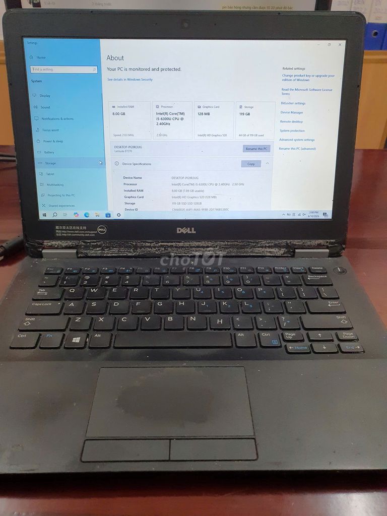 Dell 7270 Core i5 Gen 6 8GB/128GB 85%. Mua bán Laptop tại Thành phố Buôn Ma Thuột Đắk Lắk được đăng bởi Hong Nguyen hình 1