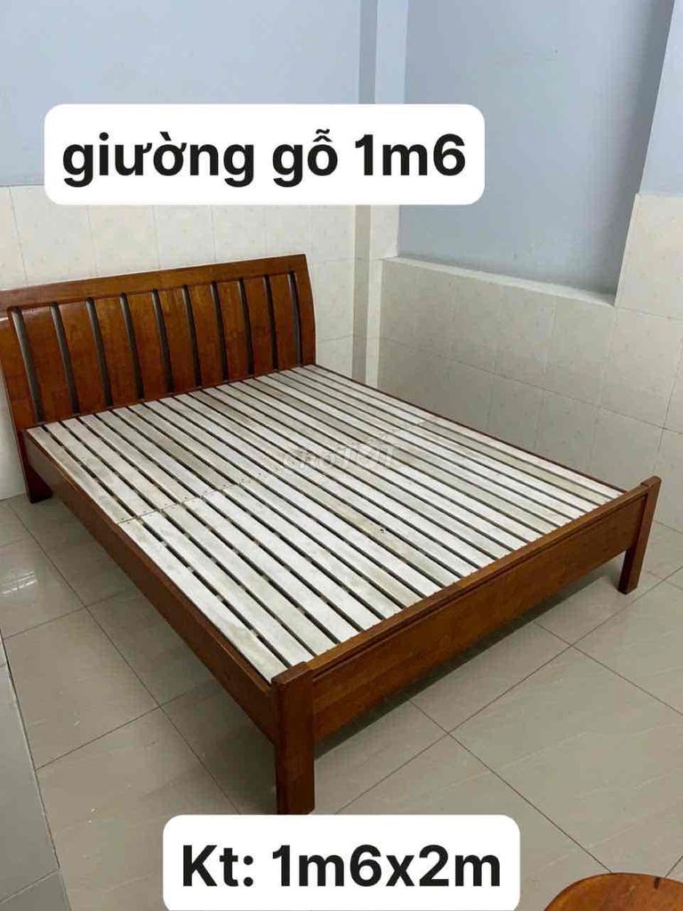 giường . giường 1m6x2m . giường gỗ . giường 1m6