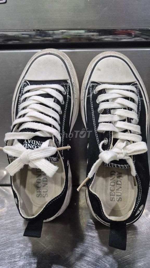 Giày sneaker Second Sunday Đen Trắng. Mua bán Giày dép tại Quận Tân Bình Tp Hồ Chí Minh được đăng bởi Thành hình 1