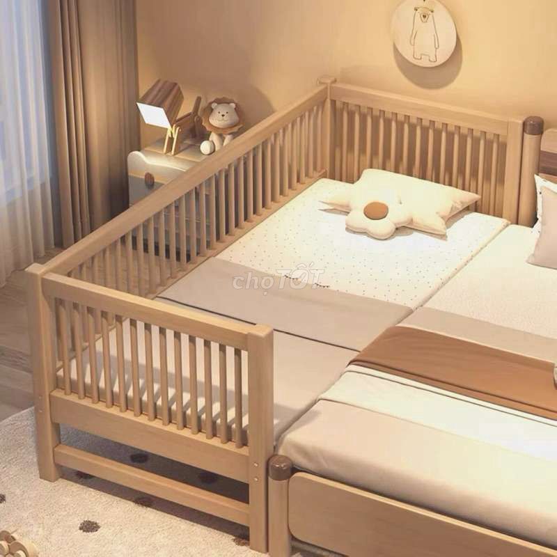 Xả kho giường cũi ghép giường ba mẹ gỗ sồi new100%. Mua bán Mẹ và bé tại Quận Thanh Khê Đà Nẵng được đăng bởi Hà Vy hình 1