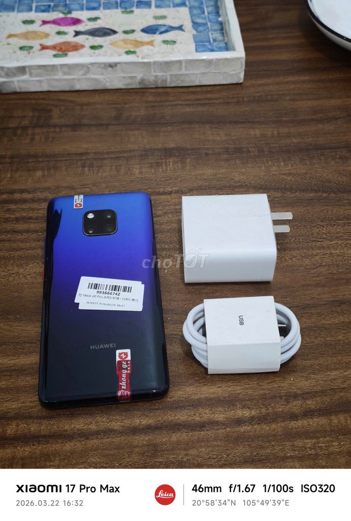 Huawei Mate 20 Pro 8/128 Xanh sạc cáp có ship COD. Mua bán Điện thoại tại Quận Ba Đình Hà Nội được đăng bởi Android Top hình 1