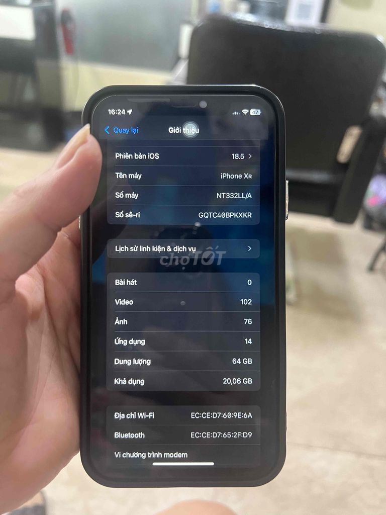 e ko dùng đến nên bán ạ xr độ 13t. Mua bán Điện thoại tại Quận Tây Hồ Hà Nội được đăng bởi na na  hình 1