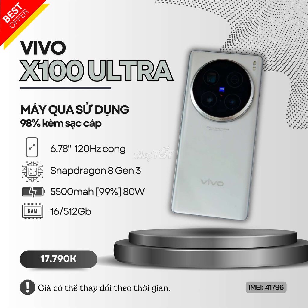 💥VIVO X100 ULTRA BẢN 16/512 TITAN