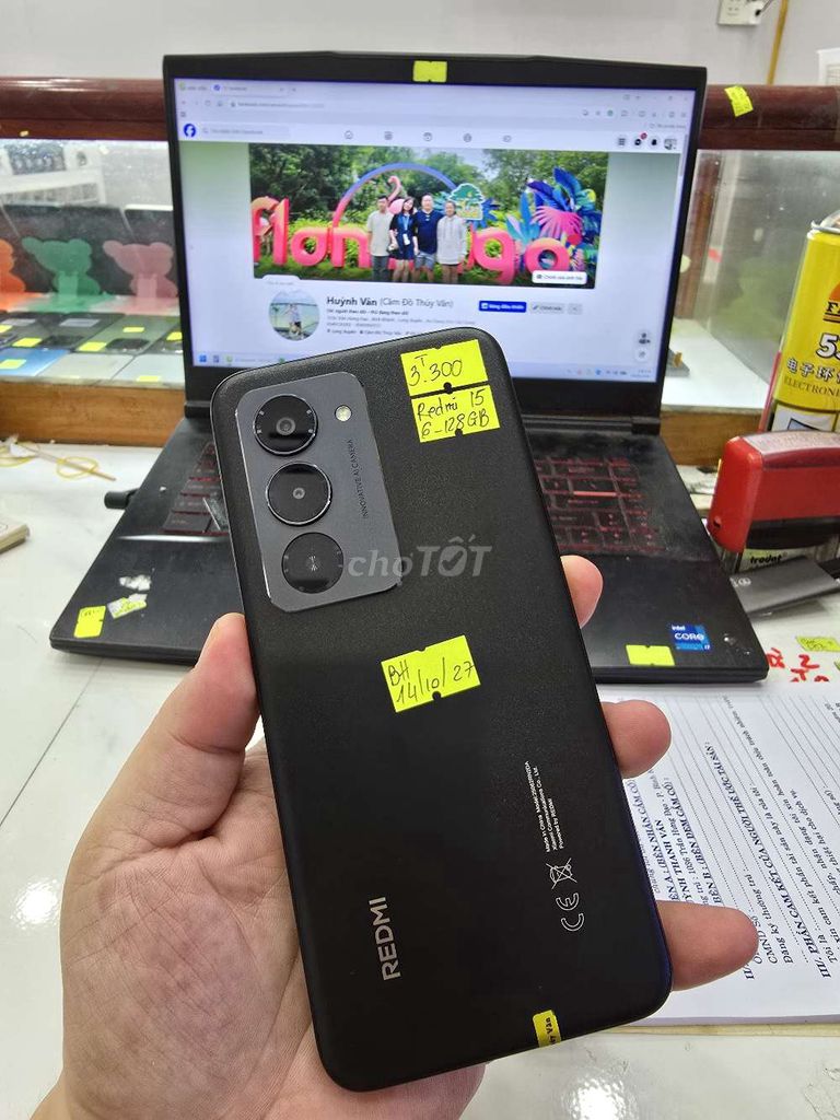 Xiaomi Redmi 15 128GB Đen Đã sử dụng. Mua bán Điện thoại tại Thành phố Long Xuyên An Giang được đăng bởi Facebook Cầm Đồ Thúy Vân hình 1