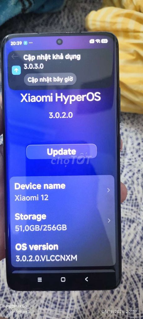 Xiaomi 12 5G 8GB/256GB Đen Đã dùng. Mua bán Điện thoại tại Huyện Cờ Đỏ Cần Thơ được đăng bởi Huỳnh Minh Triết hình 1