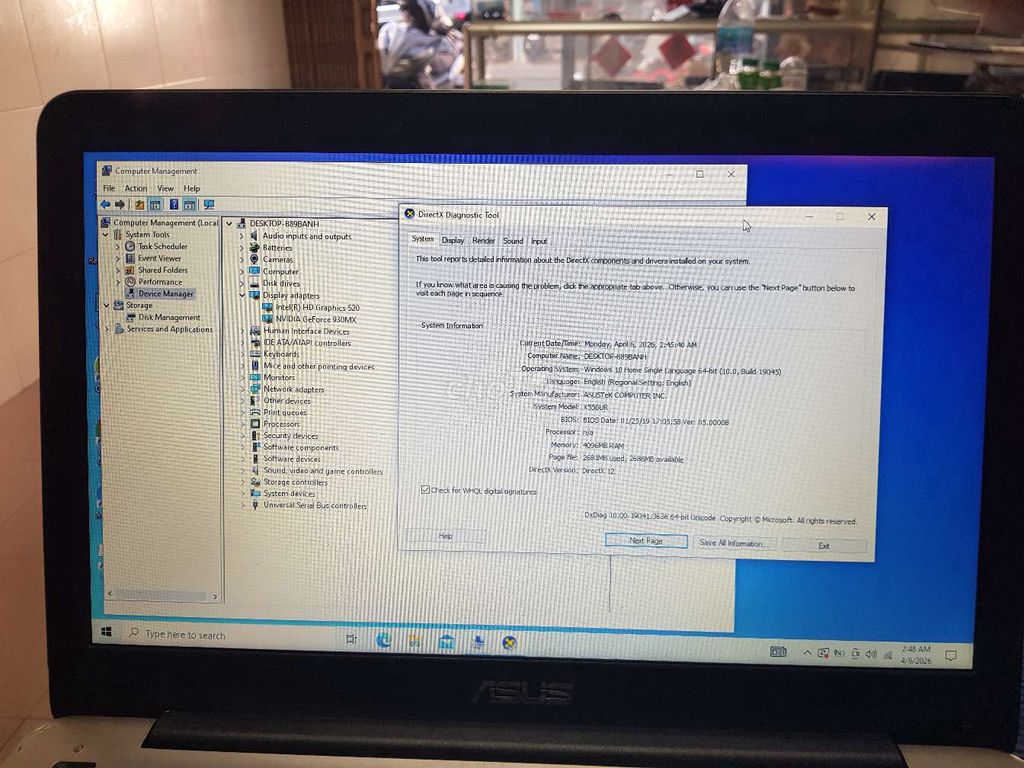 Laptop Asus i5-6200U 4GB/500GB Bạc. Mua bán Laptop tại Quận Tân Phú Tp Hồ Chí Minh được đăng bởi Lơi hình 1