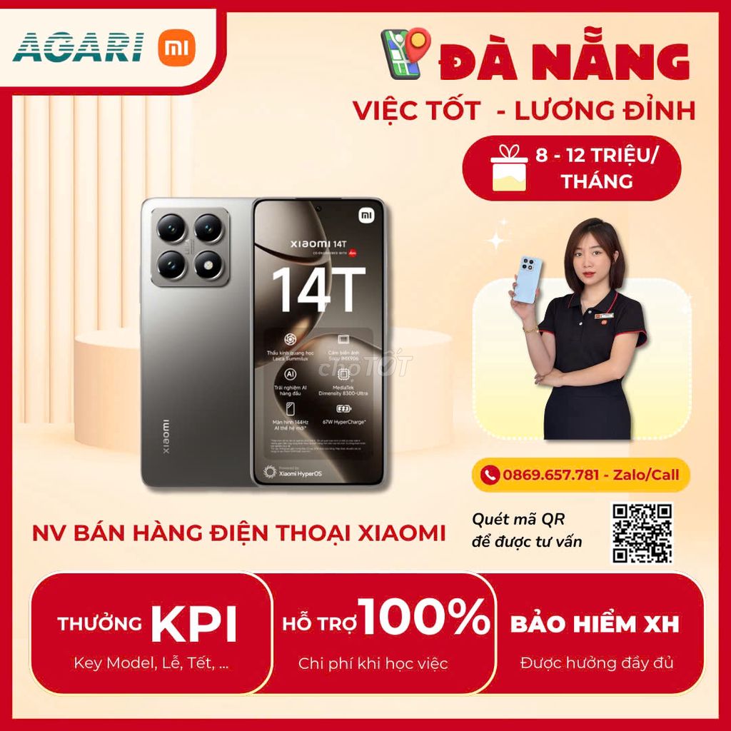 ĐÀ NẴNG TUYỂN NHÂN VIÊN BÁN HÀNG ĐT XIAOMI