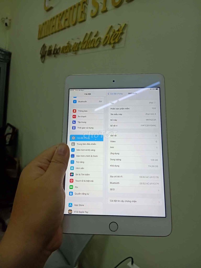 thanh lý mini4 128g wf. Mua bán Máy tính bảng tại Quận Cầu Giấy Hà Nội được đăng bởi Minh Khuê hình 1