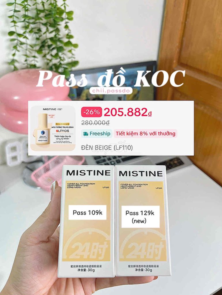 Mistine Kem nền Đèn Beige 30g Nữ. Mua bán Phụ kiện thời trang khác tại Thành phố Thủ Đức Tp Hồ Chí Minh được đăng bởi Nguyễn Ngọc Như Quỳnh  hình 1