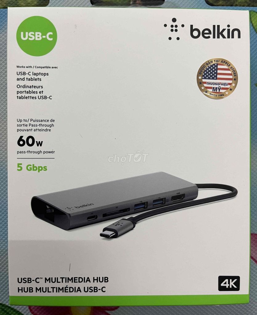 Cáp chuyển đổi Belkin 6 in 1 Type C Hub. Mua bán Phụ kiện (Màn hình, Chuột...) tại Quận Bình Thạnh Tp Hồ Chí Minh được đăng bởi Gia Linh Workshop hình 1