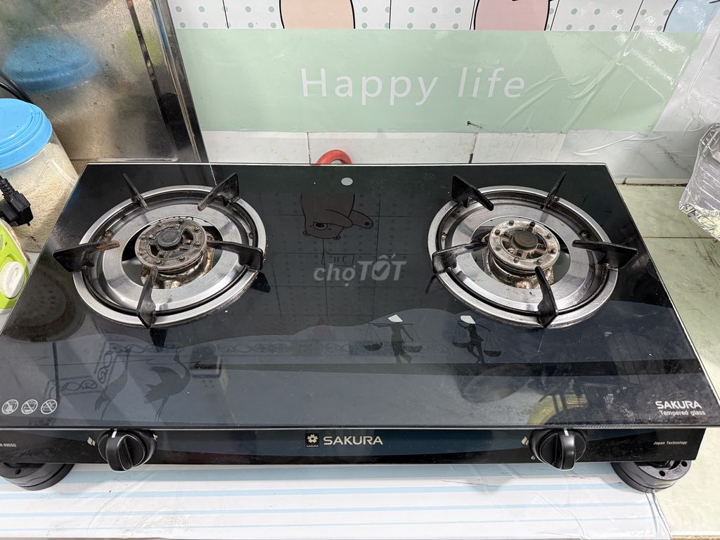 Bếp ga Sakura Mặt kính Đen 12kg. Mua bán Bếp, lò, đồ điện nhà bếp tại Thành phố Thủ Đức Tp Hồ Chí Minh được đăng bởi ngocvan hình 1