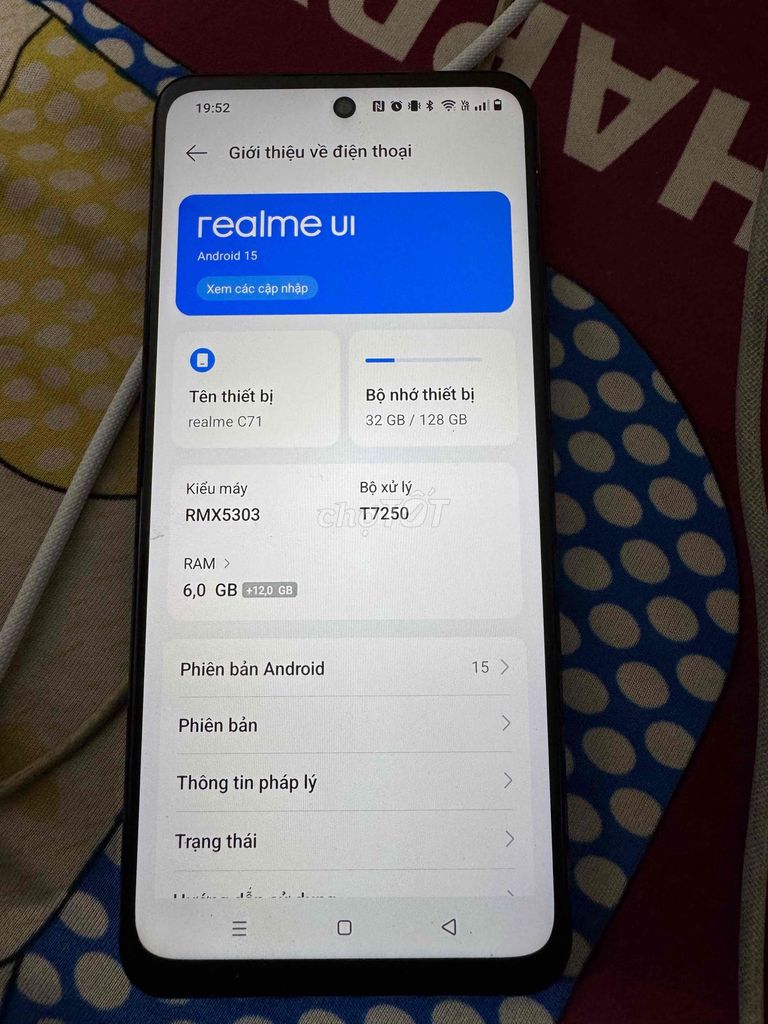 Realme C71 128GB Đen Đã qua sử dụng. Mua bán Điện thoại tại Quận Tân Phú Tp Hồ Chí Minh được đăng bởi Vỹ Khang Camera  hình 1
