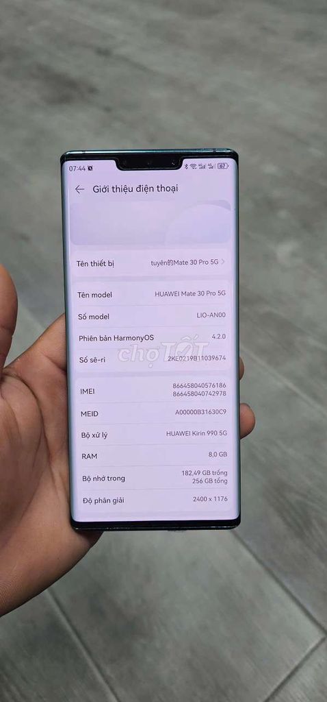 Huawei Mate 30 Pro 5G 256GB Xanh Like New. Mua bán Điện thoại tại Quận Dương Kinh Hải Phòng được đăng bởi beauty hình 1