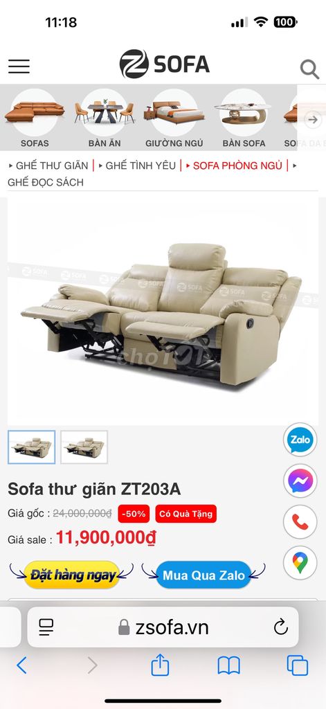 Sofa mới 85%