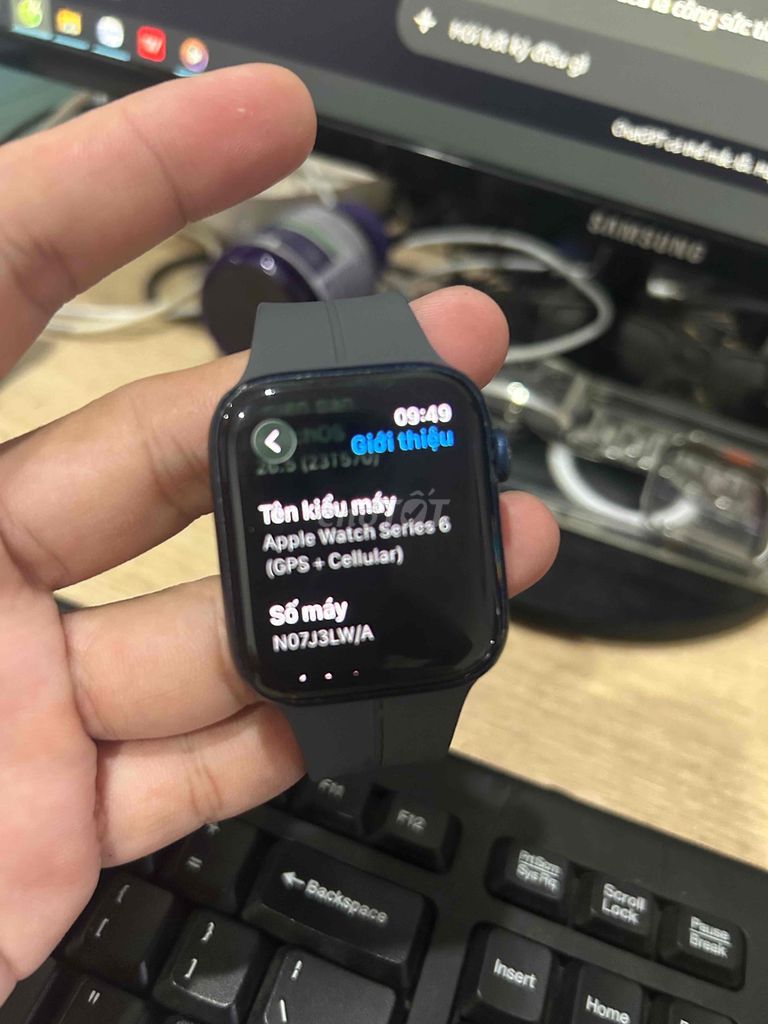 Apple Watch Series 6 44mm Xanh Đã sử dụng. Mua bán Thiết bị đeo thông minh tại Thành phố Long Xuyên An Giang được đăng bởi Mê Công Nghệ hình 1