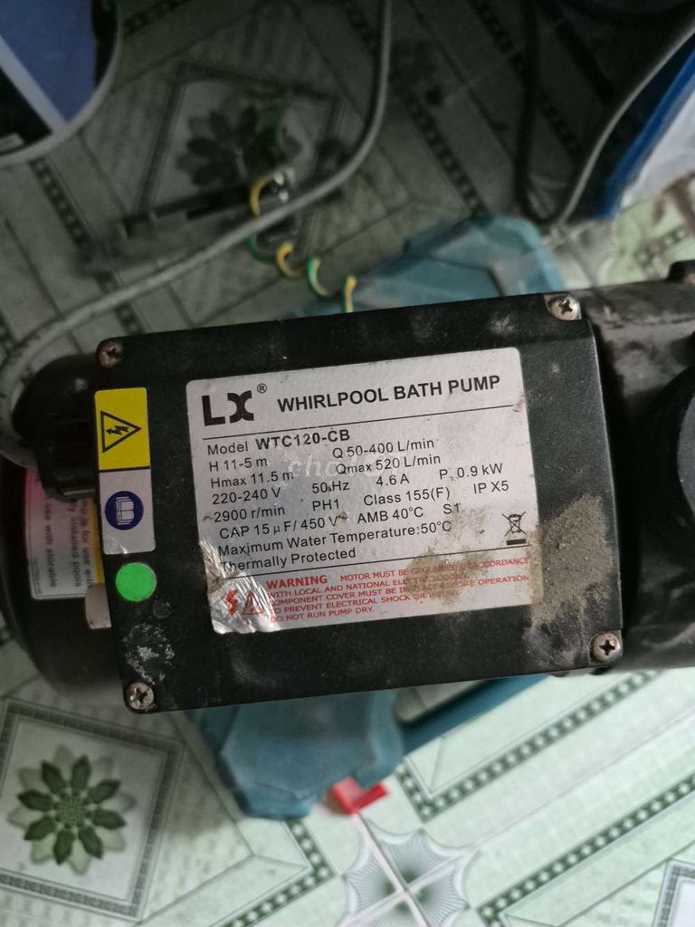 LX WTC120-CB Bơm bồn tắm 0.9 kW. Mua bán Thiết bị vệ sinh, nhà tắm tại Quận Ninh Kiều Cần Thơ được đăng bởi DIỄM THÚY hình 1