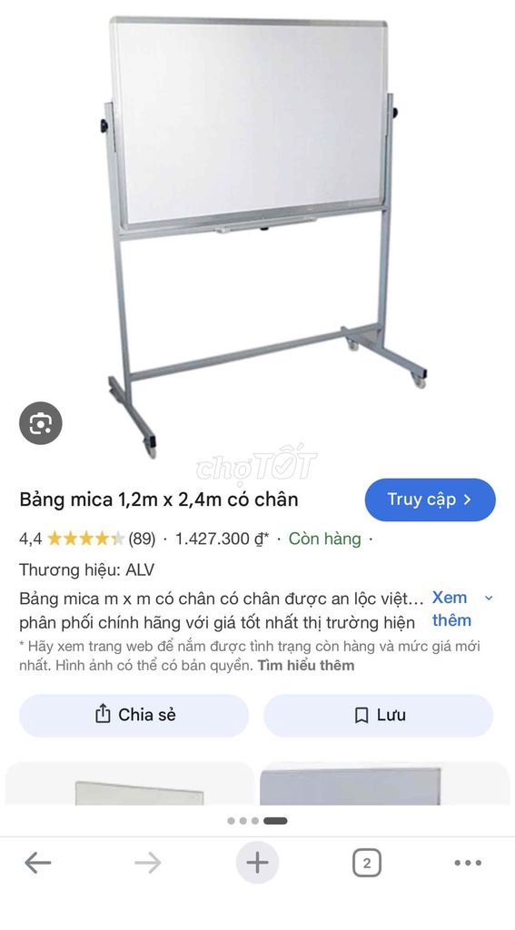 Bảng dạy học Kim loại, Nhựa 1.2x1.6m Mới 99%. Mua bán Đồ dùng văn phòng tại Quận Liên Chiểu Đà Nẵng được đăng bởi Lê Thanh Bình hình 1
