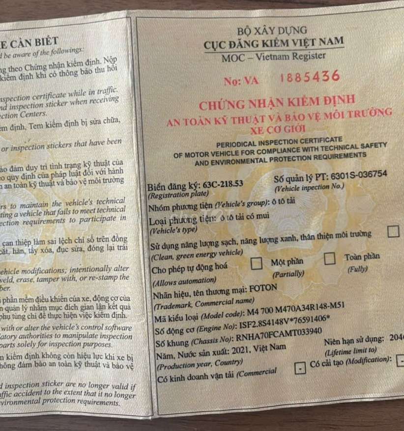 Bán gấp Thaco 3.4 tấn đời 2021 thùng bạt 4m4. Mua bán Xe tải, xe ben tại Thành phố Thuận An Bình Dương được đăng bởi Hồ Xe Tải hình 11