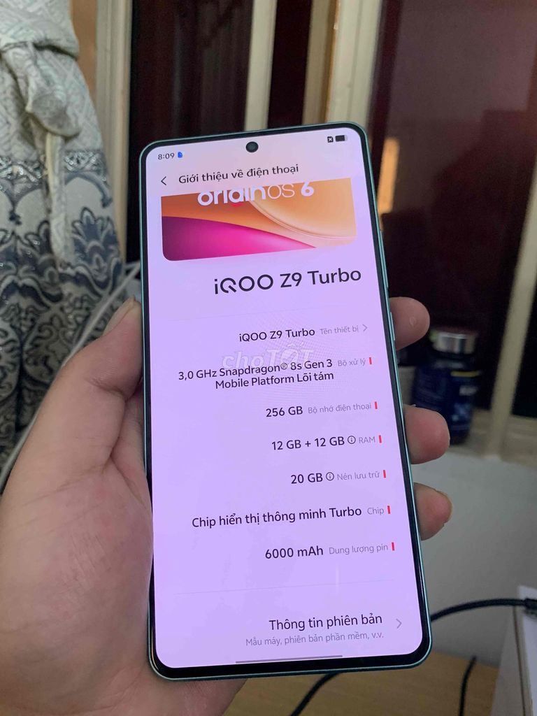Vivo IQOO Z9 Turbo 12GB/256GB Xanh. Mua bán Điện thoại tại Quận 10 Tp Hồ Chí Minh được đăng bởi Trần Văn Giàu  hình 1
