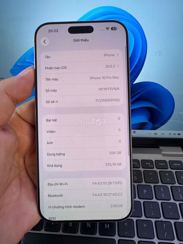 Apple iPhone 16 Pro Max 256GB Natural Titanium 99%. Mua bán Điện thoại tại Quận 6 Tp Hồ Chí Minh được đăng bởi QUỐC THIÊN BÁN GÓP 0 ĐỒNG  hình 1