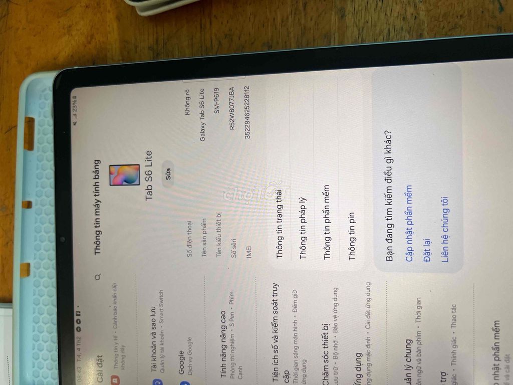 Samsung Tab S6 Lite (P619) Xanh biển đời 2022. Mua bán Máy tính bảng tại Quận Tân Phú Tp Hồ Chí Minh được đăng bởi Tăng Thanh Trúc hình 1