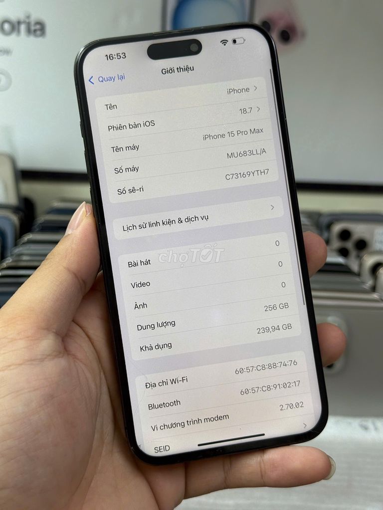 ✅15 pro max quốc tế 256gb thay màn  nứt kính. Mua bán Điện thoại tại Quận Thanh Xuân Hà Nội được đăng bởi Thành Vũ Mobile hình 4