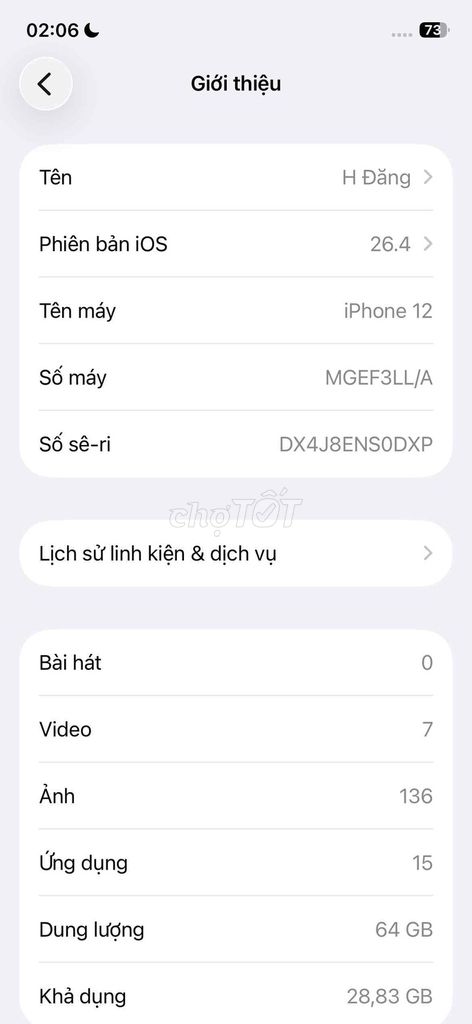 Apple iPhone 12 64GB Đen Đã sử dụng. Mua bán Điện thoại tại Thị xã Phổ Yên Thái Nguyên được đăng bởi Nguyễn Hải Đăng hình 1