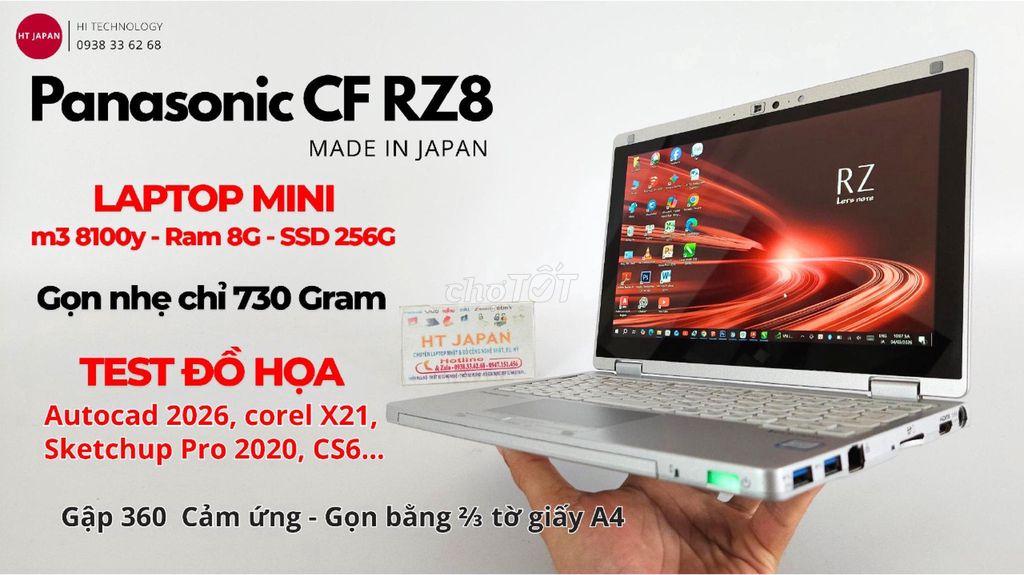 Panasonic CF RZ8 Core m3-8100Y 8GB/256GB. Mua bán Laptop tại Thành phố Hà Tĩnh Hà Tĩnh được đăng bởi HT Japan  Laptop nội địa Nhật Bản  hình 1