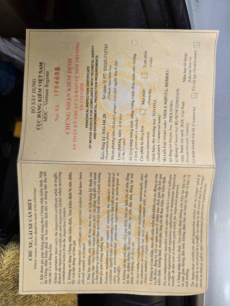 Vios 2018 1.5E mua mới từ đầu. Mua bán Ô tô tại Quận 12 Tp Hồ Chí Minh được đăng bởi Nguyễn Thành hình 11