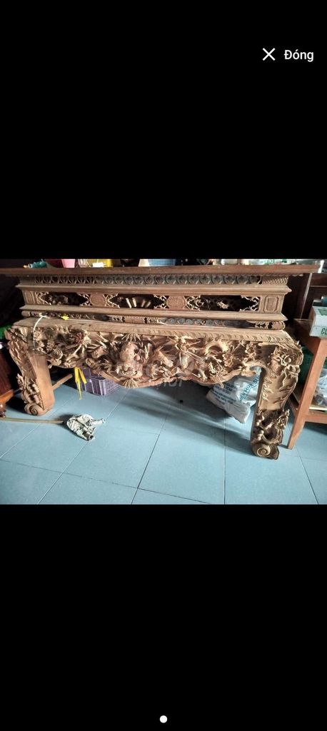 Bàn thờ gỗ 1m4x1m85x1m Mới 98%. Mua bán Nội thất, đồ gia dụng khác tại Huyện Châu Phú An Giang được đăng bởi Vinh  hình 1