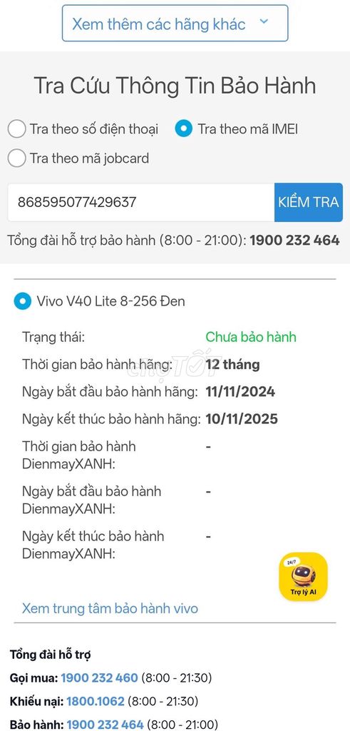 Vivo V40 Lite-8/256GB-Chính hãng-Full box. Mua bán Điện thoại tại Thành phố Thủ Đức Tp Hồ Chí Minh được đăng bởi Lê Nhật hình 1
