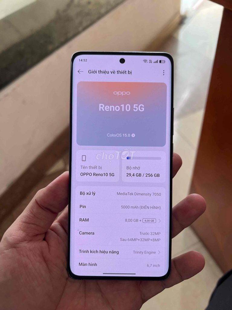 Oppo Reno 10 5G 256GB Bạc. Mua bán Điện thoại tại Quận Bình Thạnh Tp Hồ Chí Minh được đăng bởi thiep hình 1