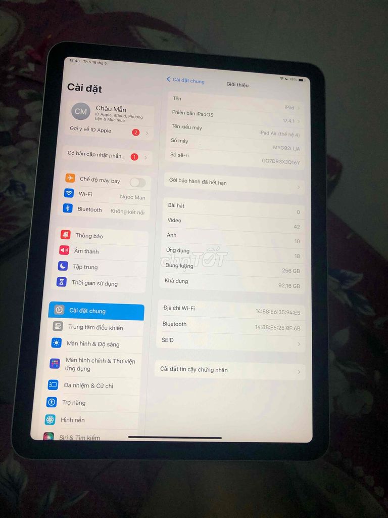 Bán ipad air4