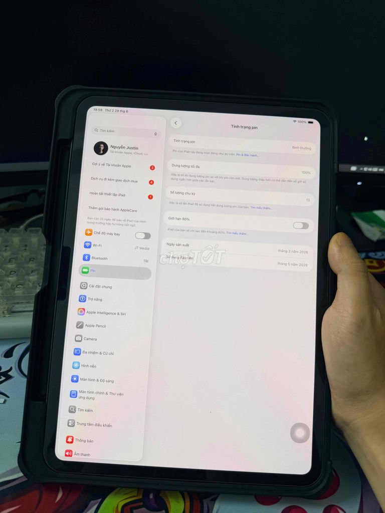 Apple iPad Pro M5 11 inch 256GB Đen. Mua bán Máy tính bảng tại Quận Đống Đa Hà Nội được đăng bởi Nguyễn Trung Hiếu hình 1