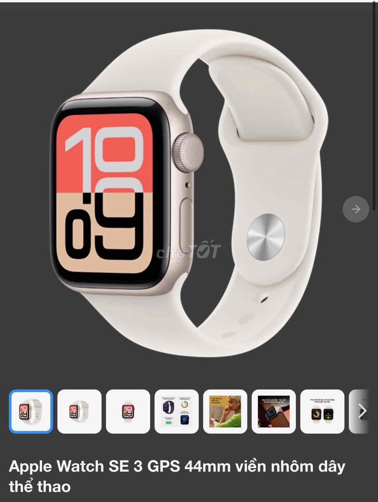 Apple Watch SE 3 GPS 44mm. Mua bán Thiết bị đeo thông minh tại Quận 8 Tp Hồ Chí Minh được đăng bởi Hong Trâm hình 1