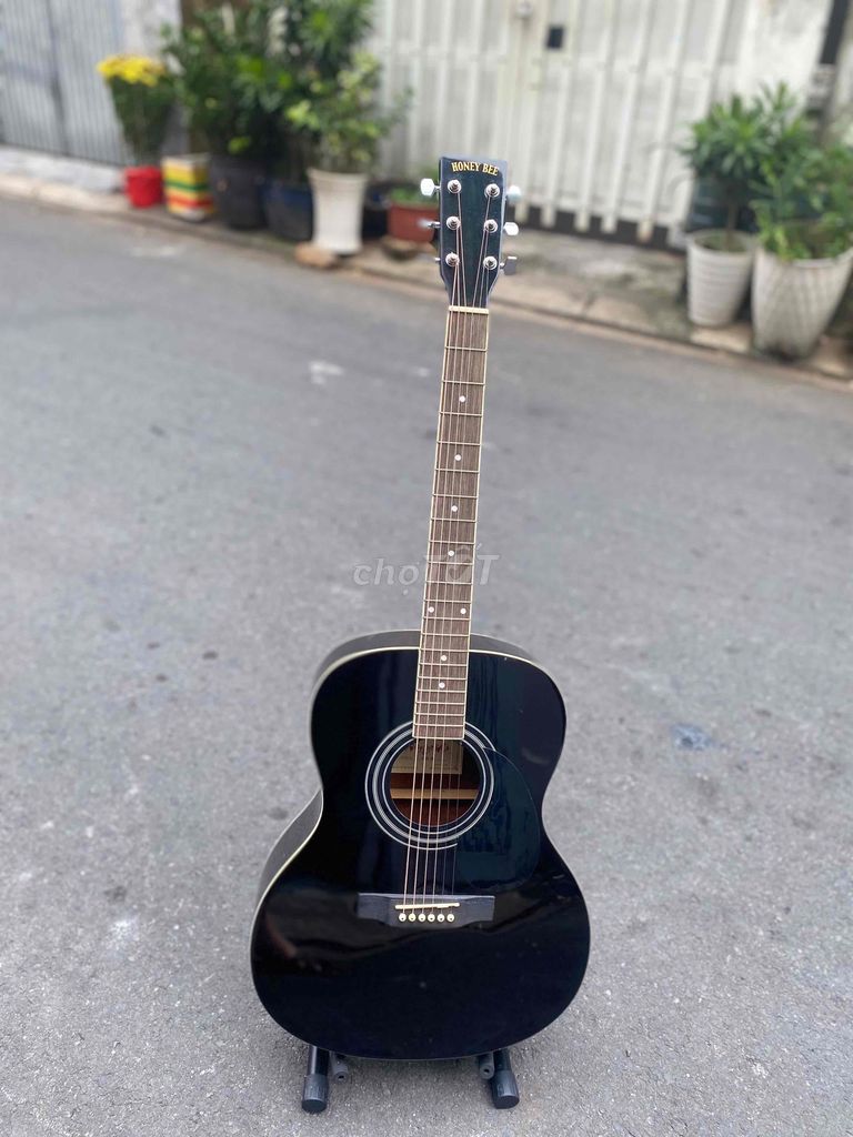 thanh lý guitar acoutis honey bee f-15bk