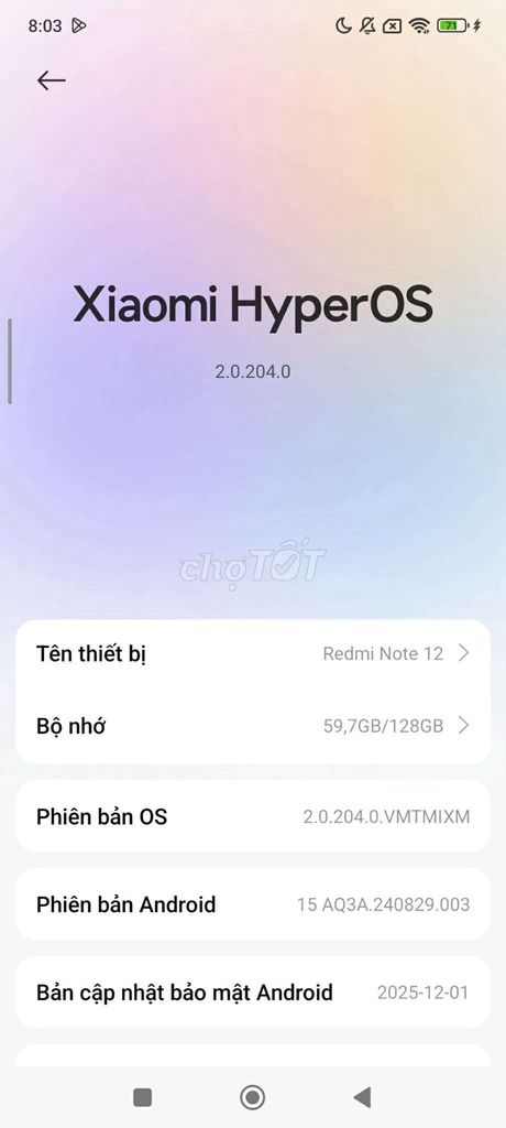Xiaomi Redmi Note 12 128GB Xanh Ám màn. Mua bán Điện thoại tại Quận Thanh Xuân Hà Nội được đăng bởi 321 Cauluc hình 1