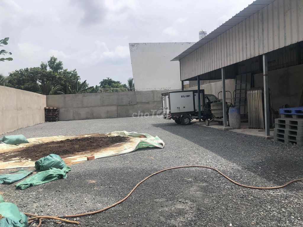 Cho Thuê Đất + Kho (Như Hình) DT:15x34=500m2  Đường xe Contenter vào